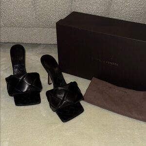 Bottega Veneta Black Quilted Heels